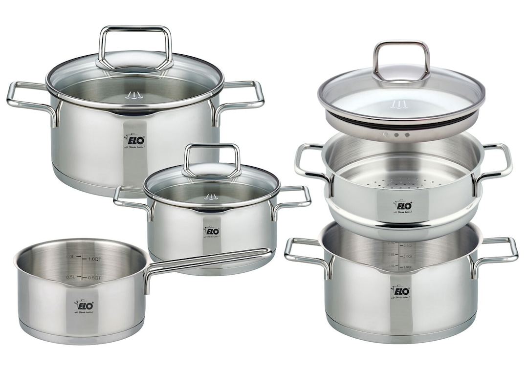 ELO Topf-Set SMART STEAM 5-teilig Edelstahl silberfarbig