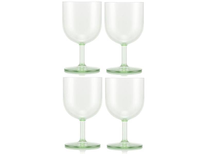 Bodum Outdoor-Weinglas Oktett 250 ml, Grün, 4 Stück Rotweingläser für draussen