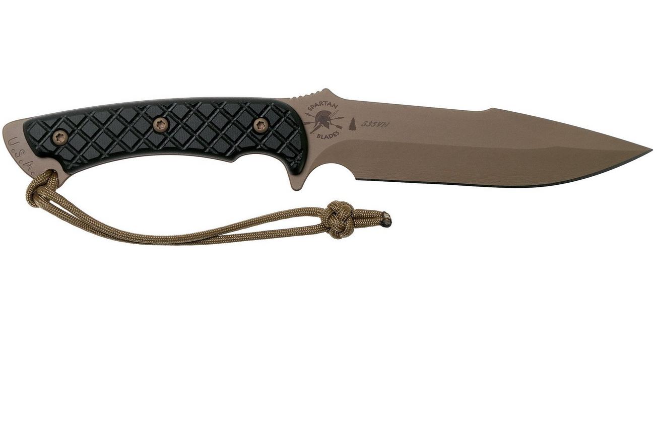 Spartan Blades Horkos SB4DEBKKYTN Flat Dark Earth/Black/Tan Sheath survivalmes