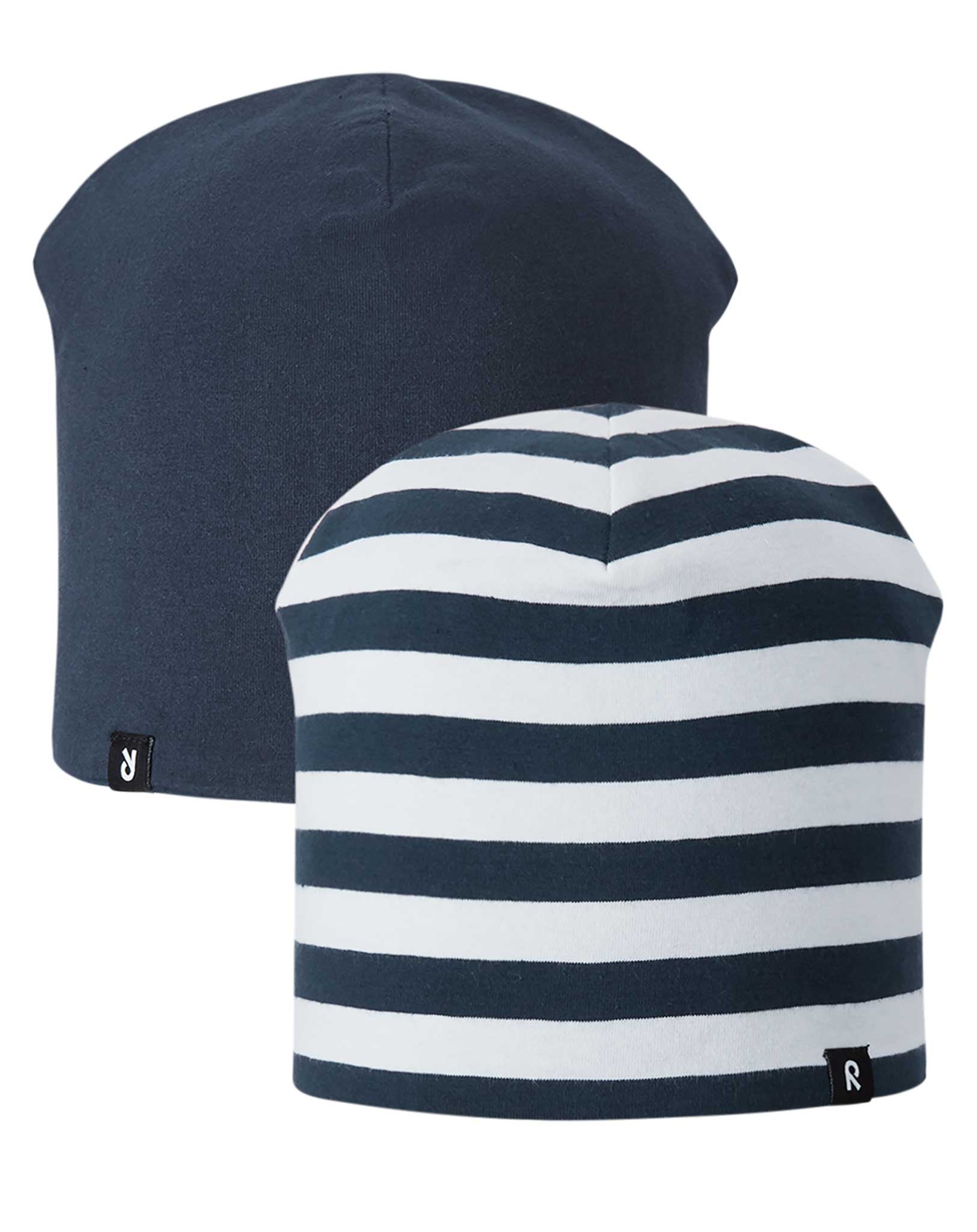 Wende-Beanie TANSSI gestreift in navy