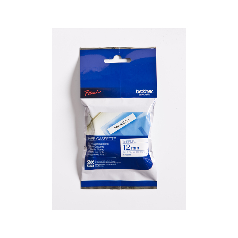 Brother P-Touch Band MK-233BZ, 12 mm, blau auf weiss