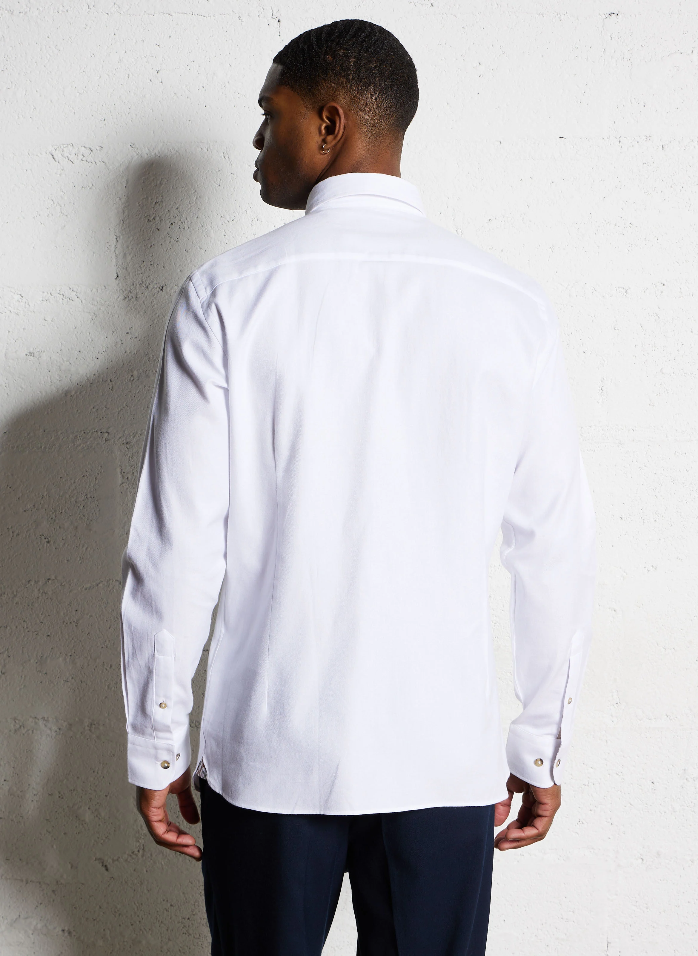 Chemise droite en coton | Blanc