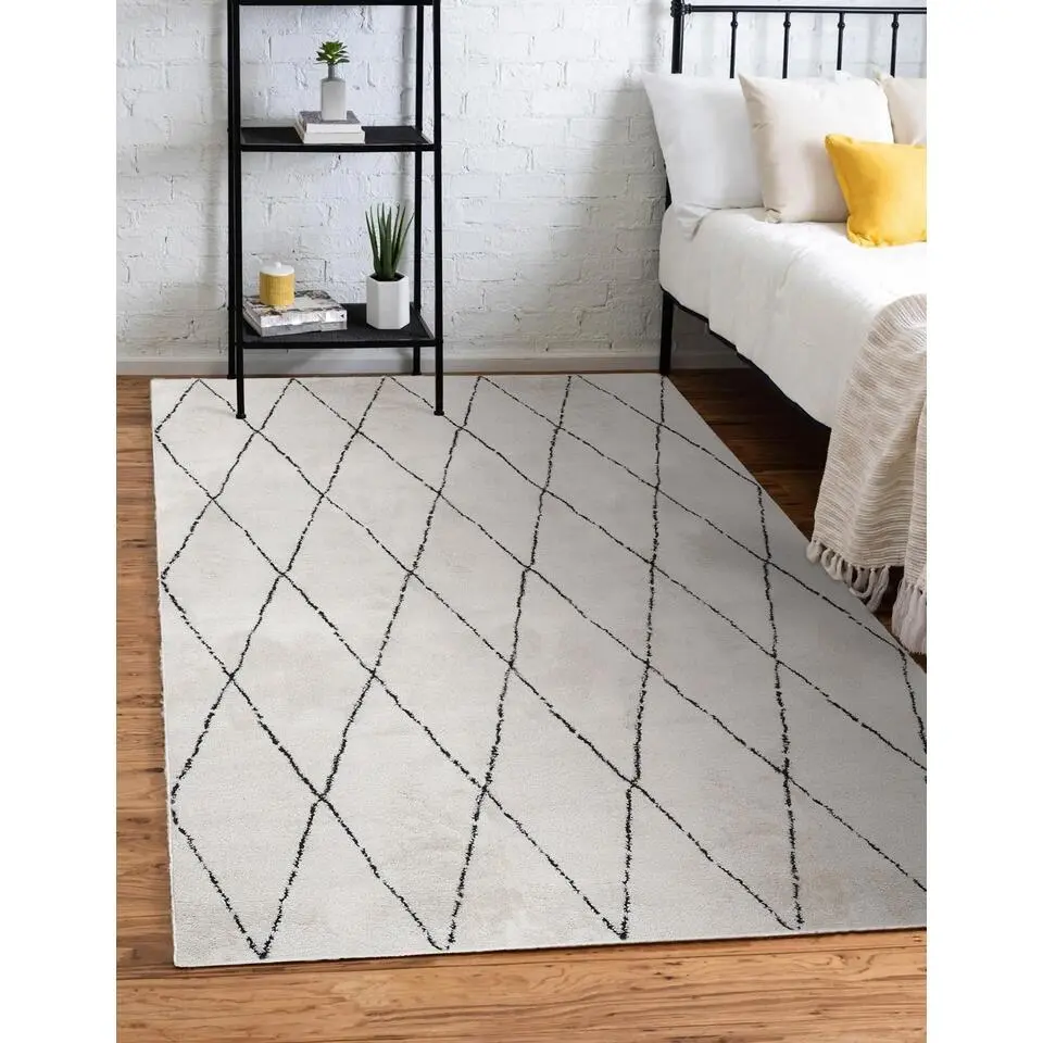 Dutch Lifestyle - Polyester - Vloerkleed - 230x160cm - Wit