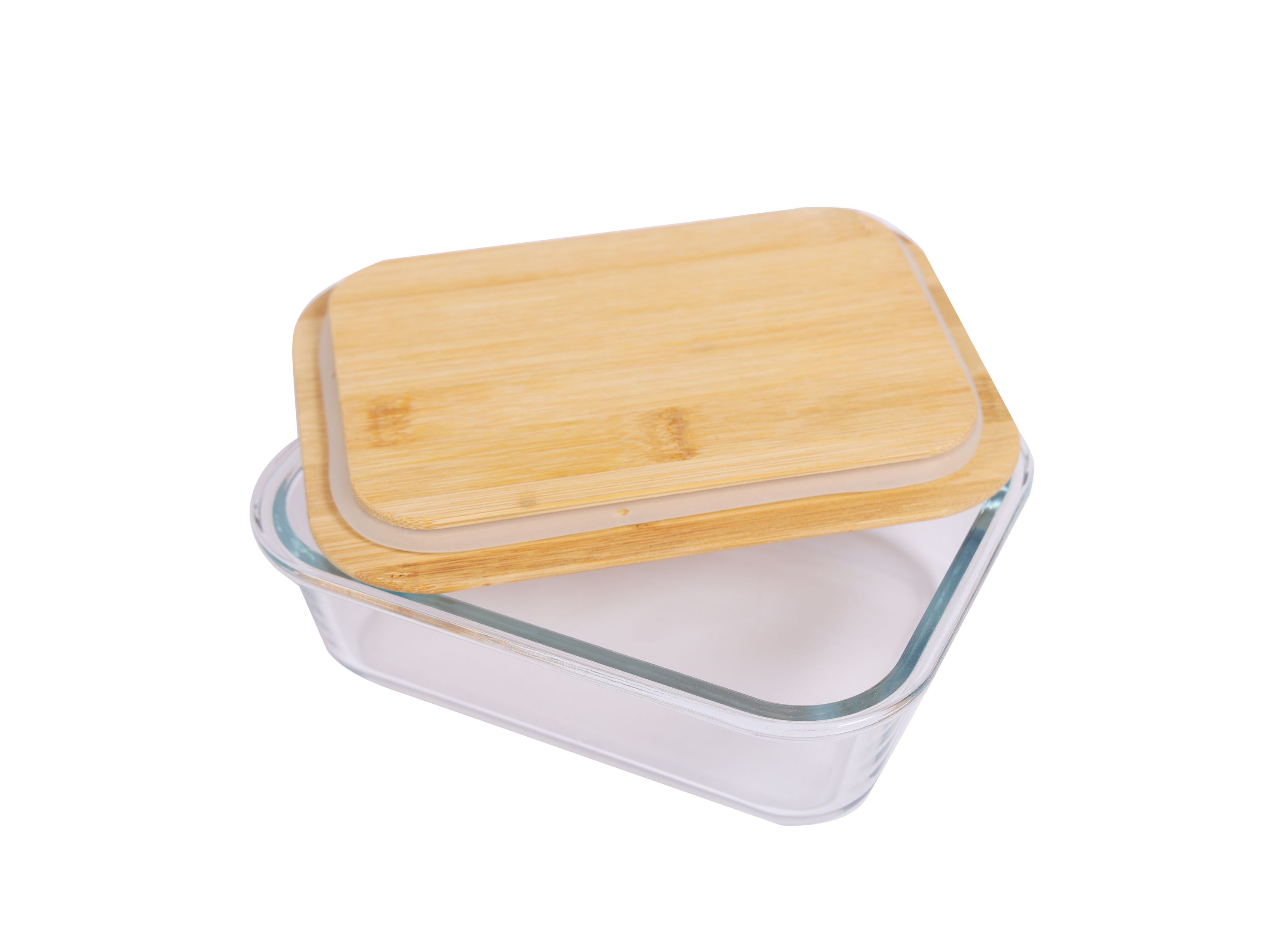 Vorratsbehälter Set Glas 4-teilig mit Bambusdeckel