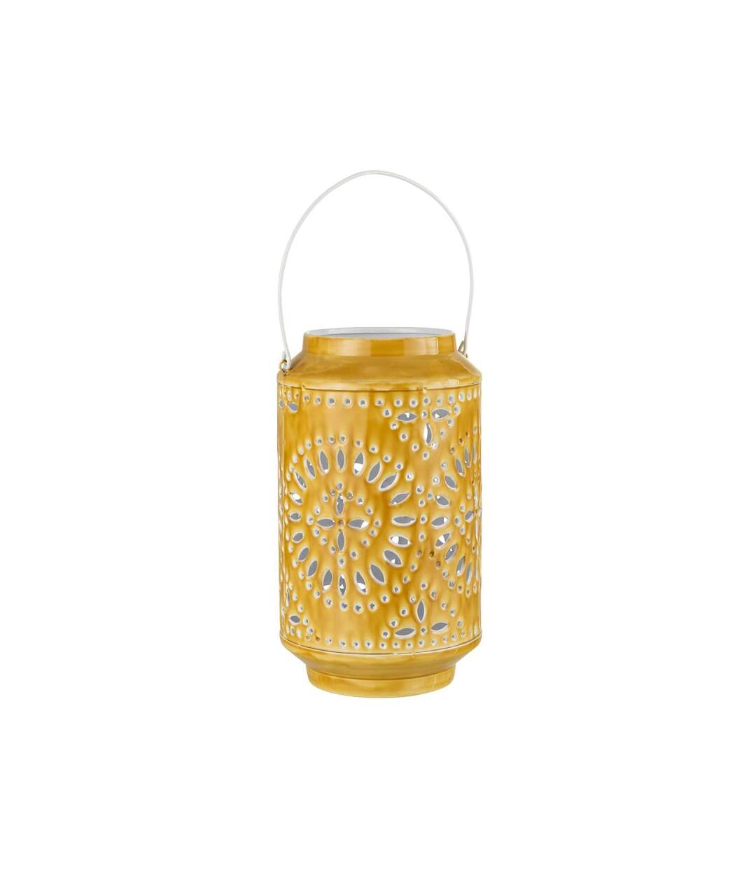 Paris Prix - Lanterne Cylindrique Métal sévilla 45cm Ocre