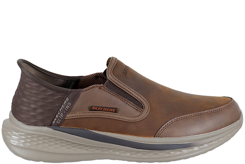 SKECHERS SLADE-COOPER BROWN SLIP-INS SNEAKER