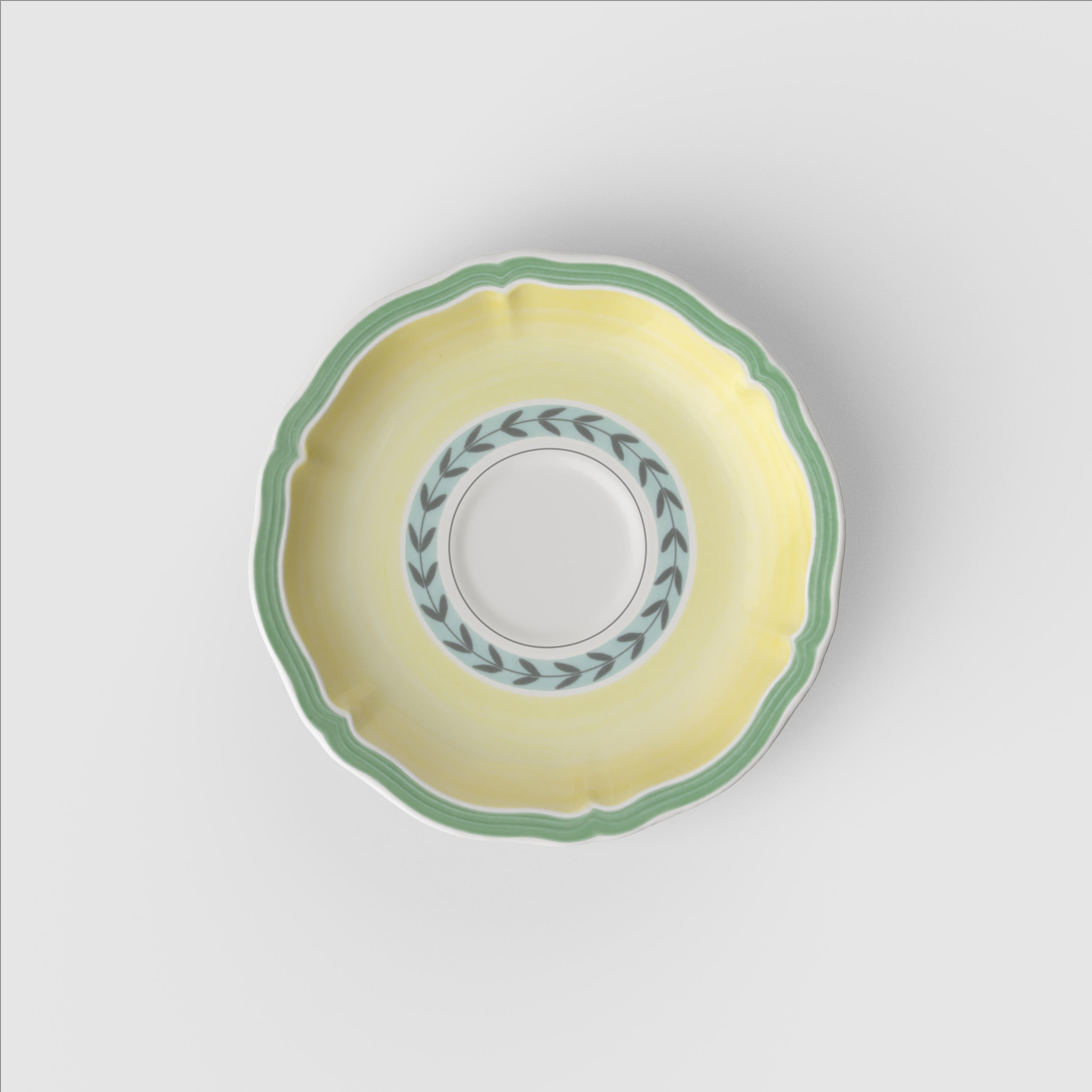 French Garden Coffee cup saucer Multi-colored, 5.8'', Premium Porcelain