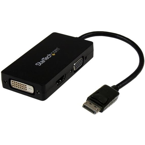 StarTech.com Adaptateur de voyage DisplayPort vers VGA / DVI / HDMI - Covertisseur vidéo 3-en-1