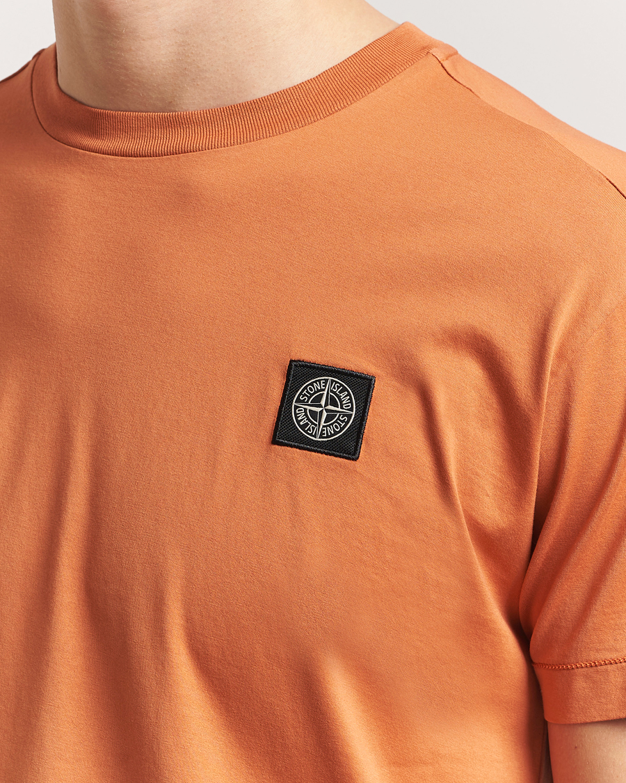 Stone Island Garment Dyed Cotton Jersey T-Shirt Sienna