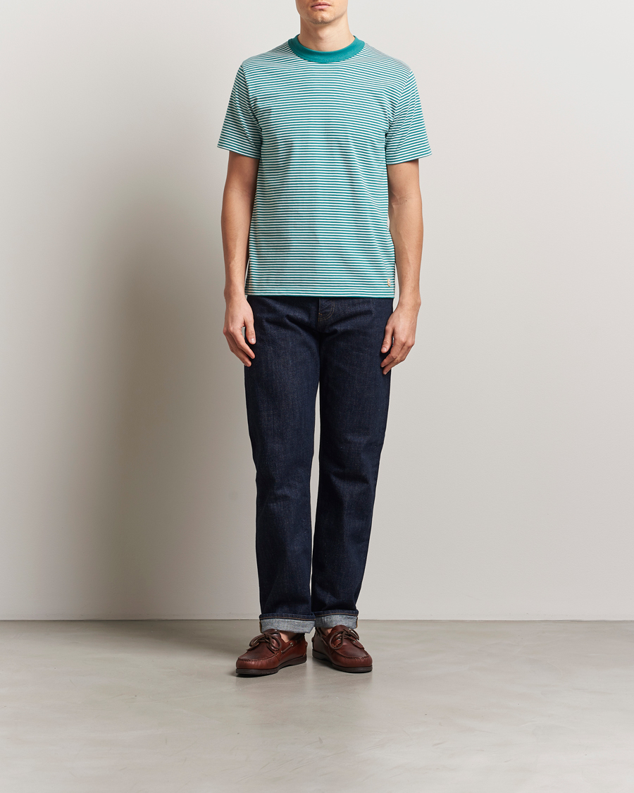 Armor-lux Callac Héritage Stripe T-Shirt Deep Jungle/Milk