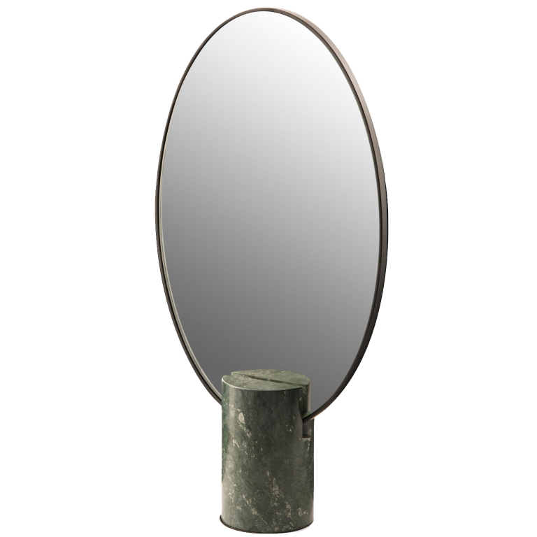 POLSPOTTEN Mirror oval marble green tafelspiegel