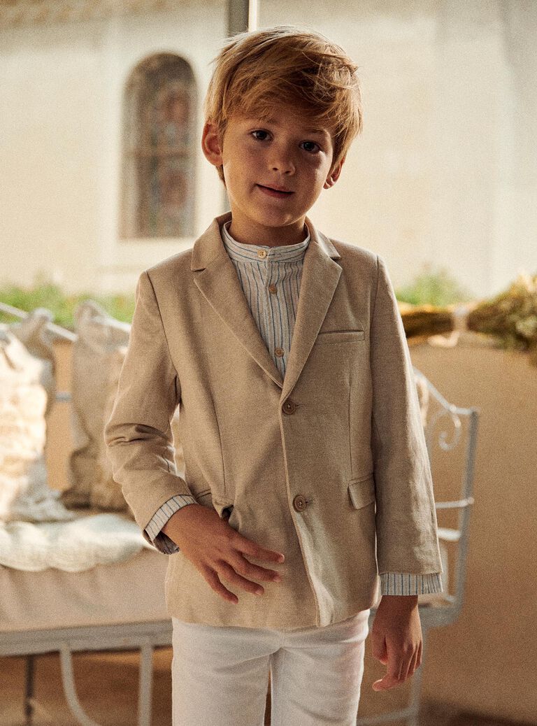 Veste beige en lin