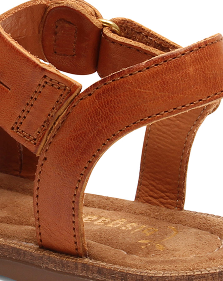 Leder-Sandalen CLEA in cognac