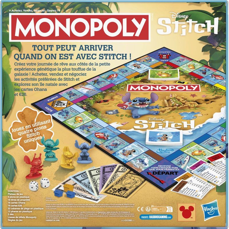 Monopoly Disney Stitch - Bordspel - Franstalig