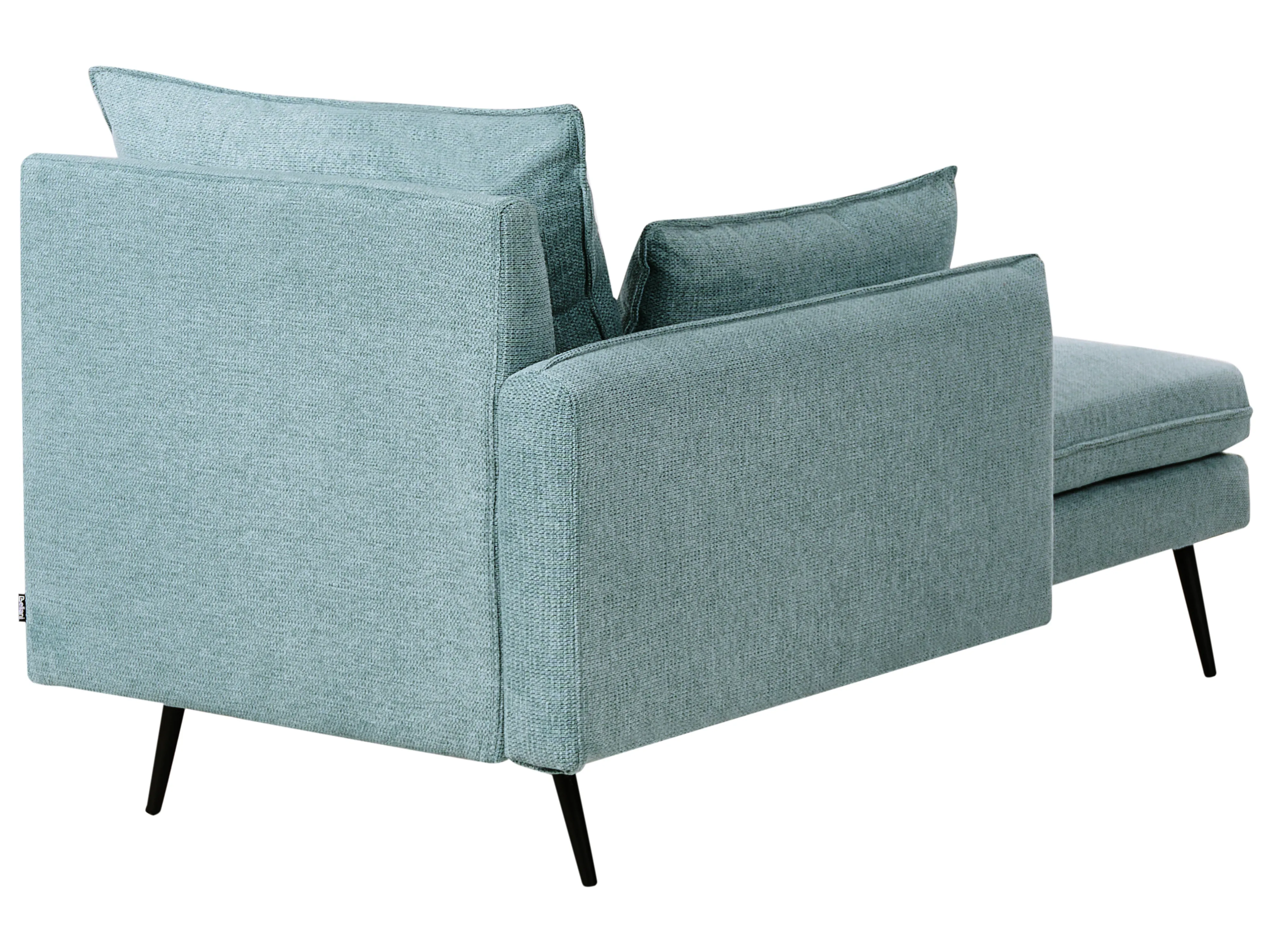 Rechtszijdige chaise longue YERRES Stof Lichtblauw