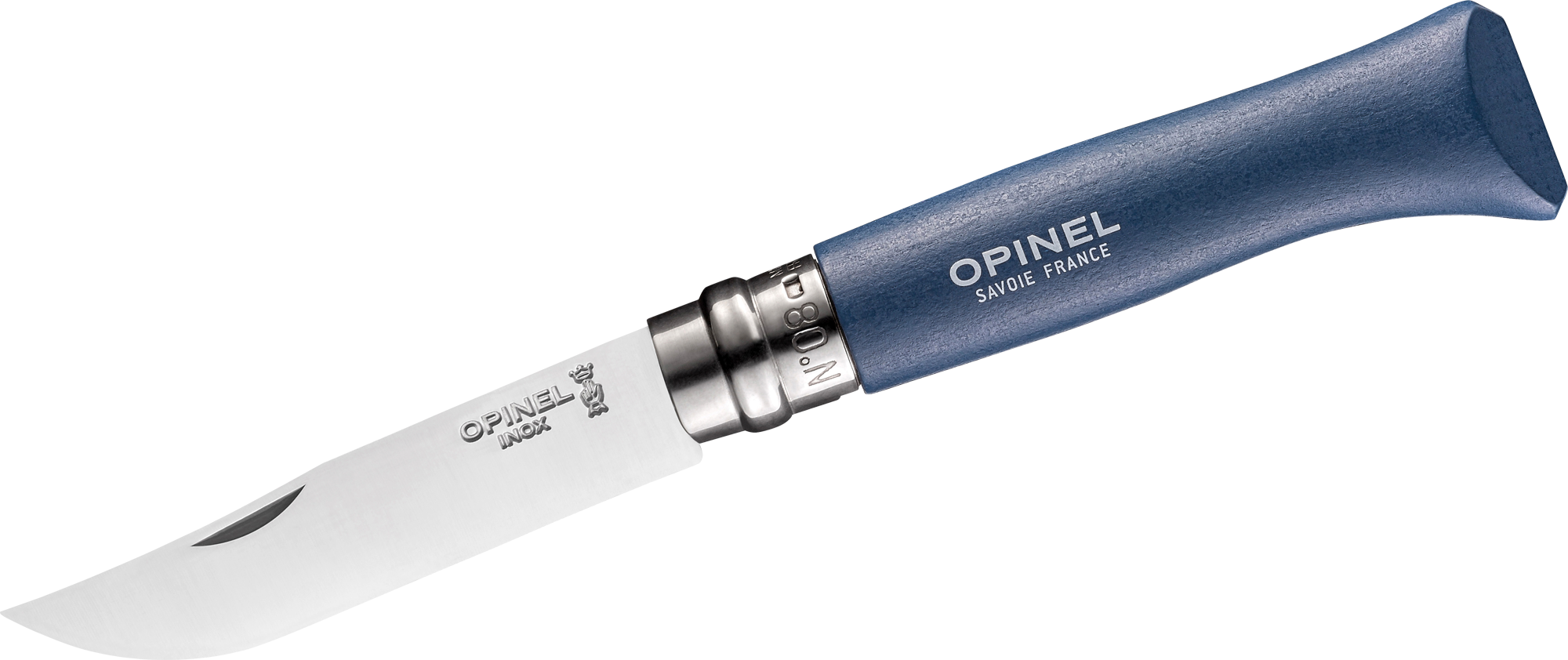 Opinel N°08 Taschenmesser Klingenlänge 8,5 cm dunkelblau
