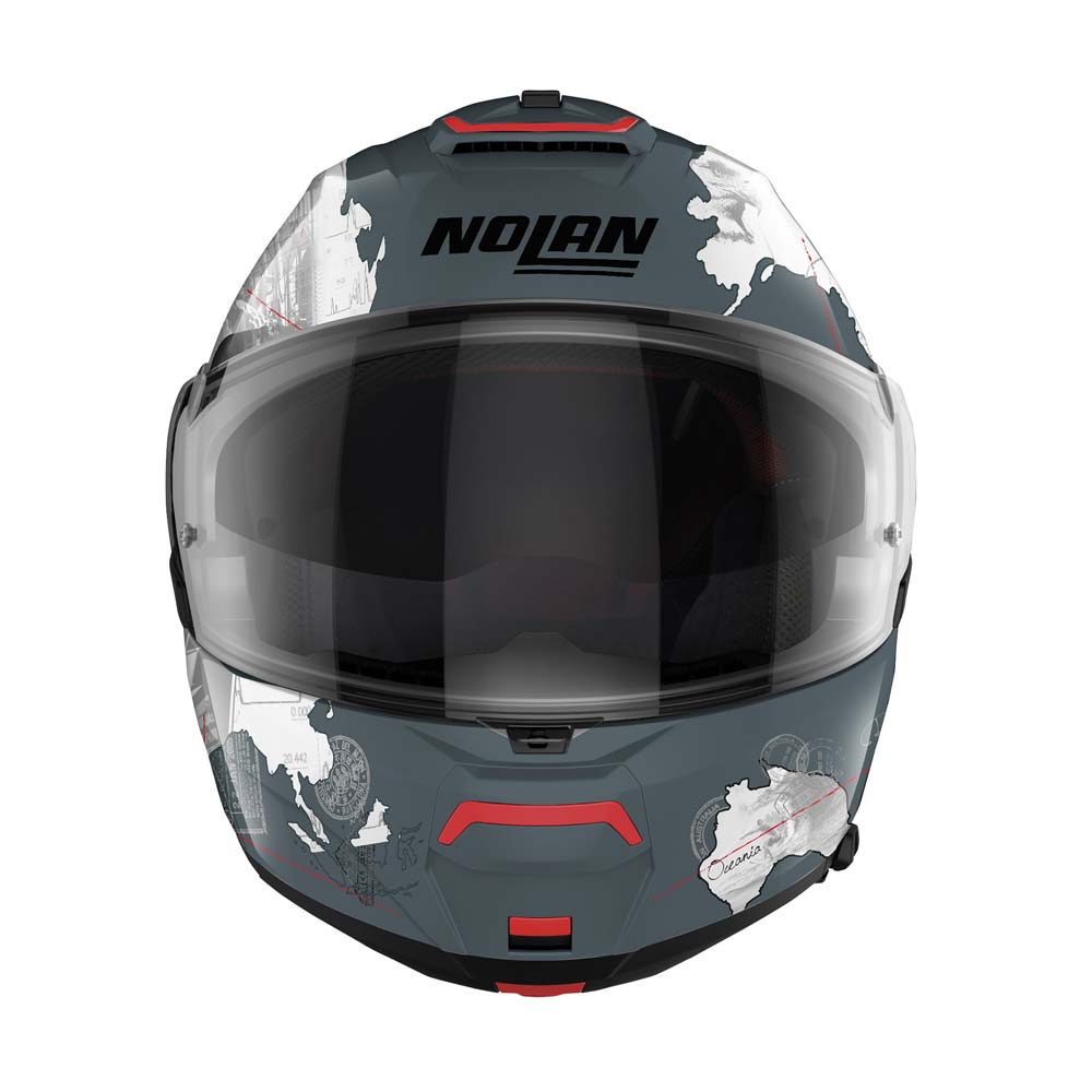 Nolan - Casque N100-6 Legend C. Checa N-Com Anthracite / Blanc / Rouge