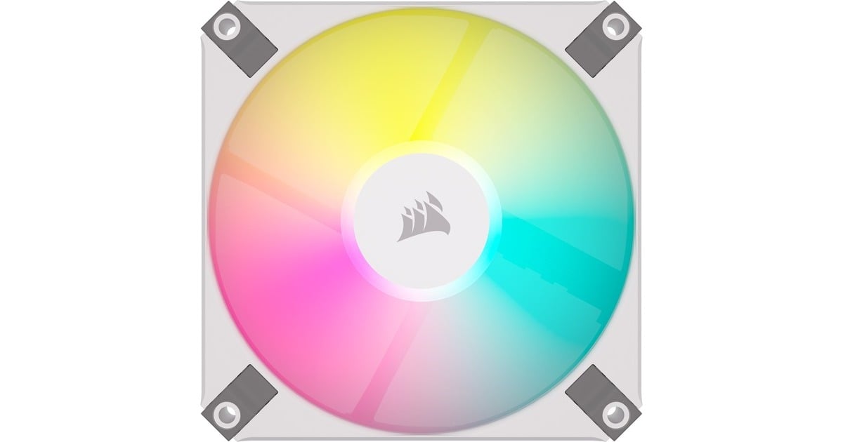 CorsairiCUE AF120 RGB SLIM 120 mm Duoset case fans  (Wit, 2 stuks, 120 x 120 x 15 mm, PWM, Incl. Lighting Node CORE)