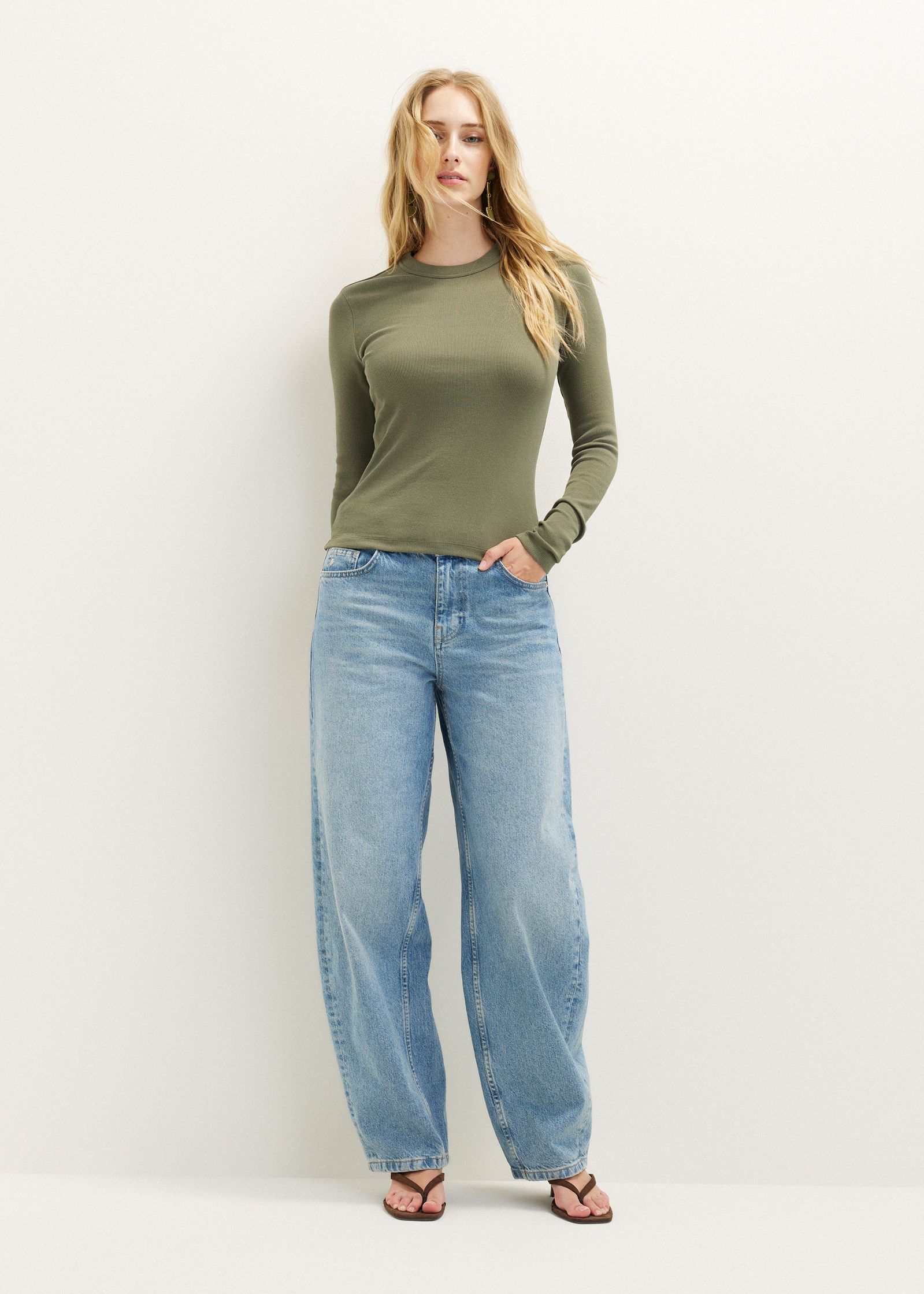 Longsleeve met rib