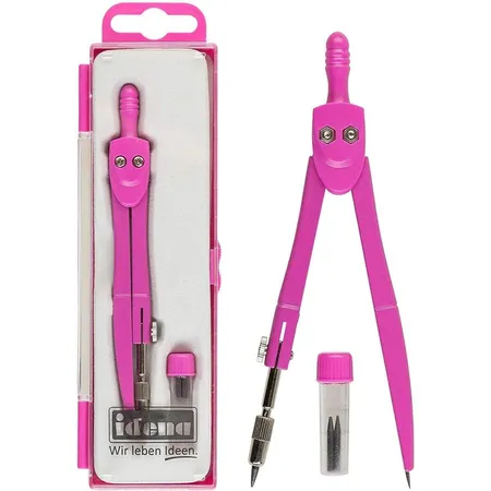 Idena Schulzirkel mit Ersatzminen pink