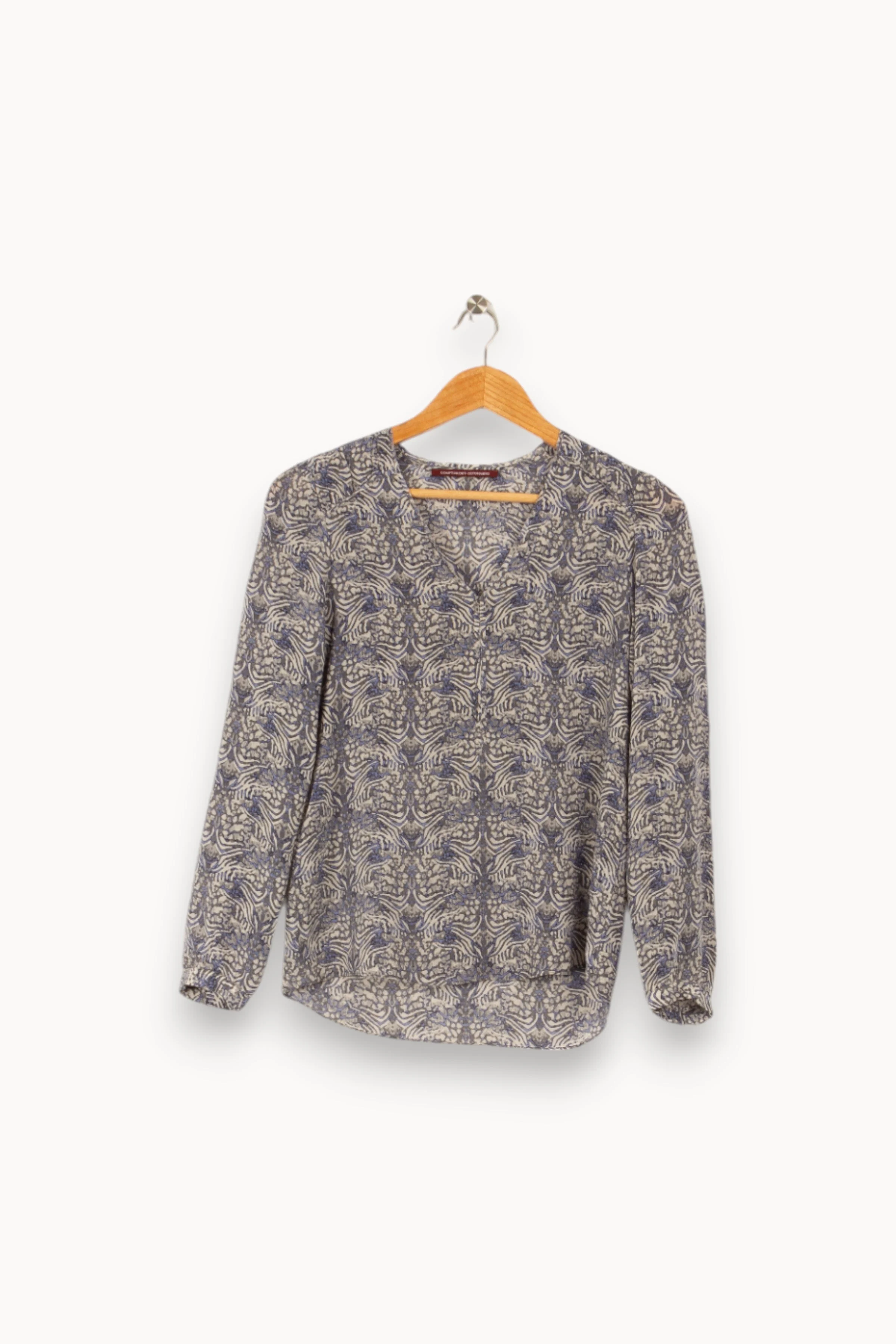 Blouse grise et bleue | Gris