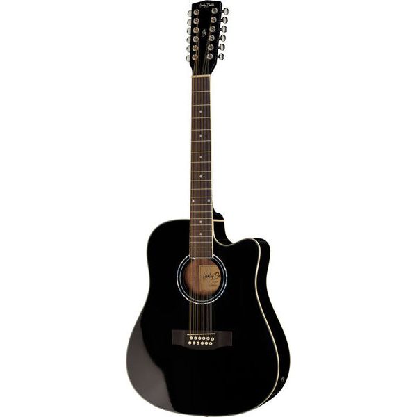 Harley Benton HBD200-12BK 12-String Westerngitarre schwarz