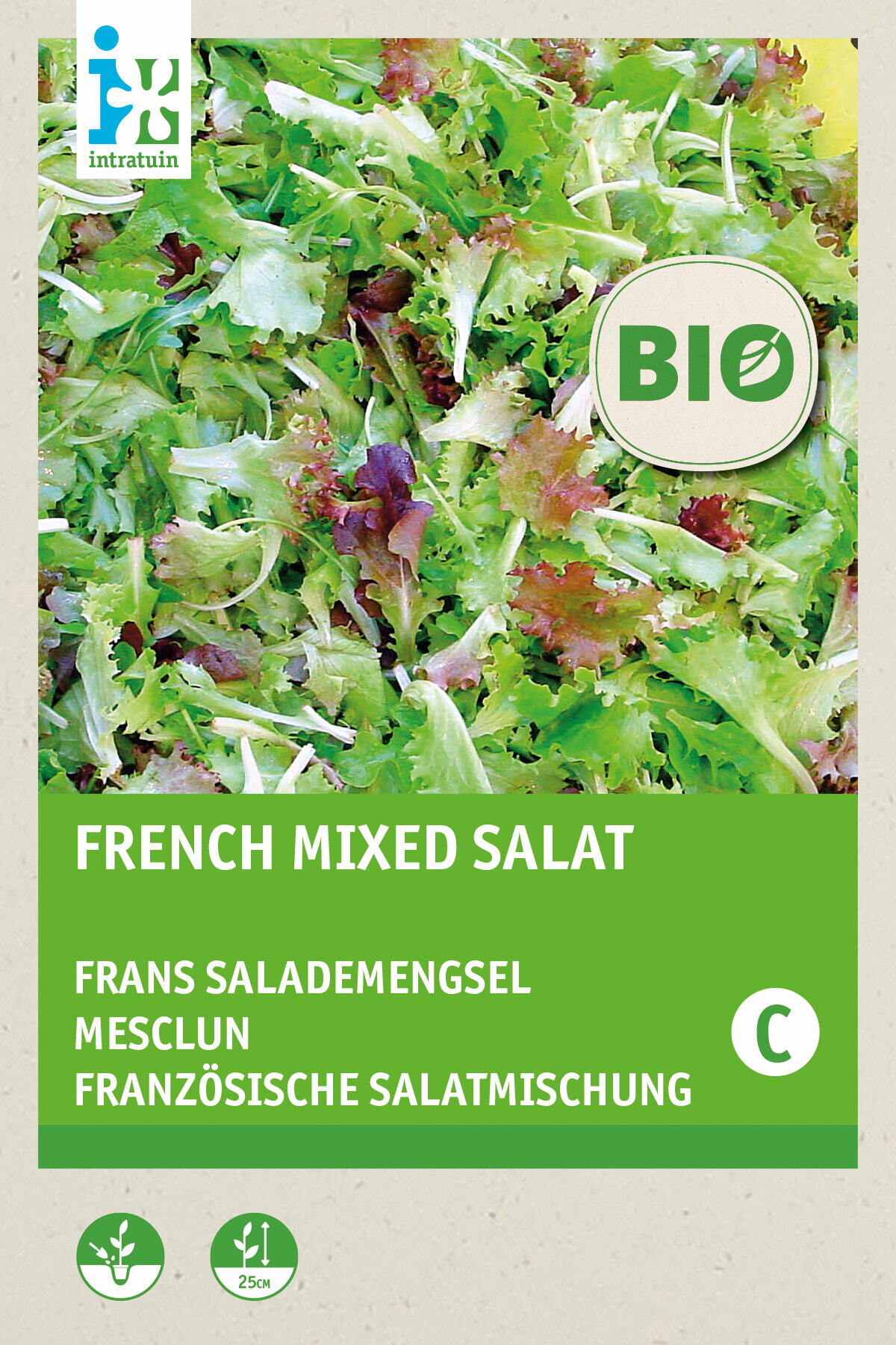 Intratuin biologische groentezaad Franse Salademengsel