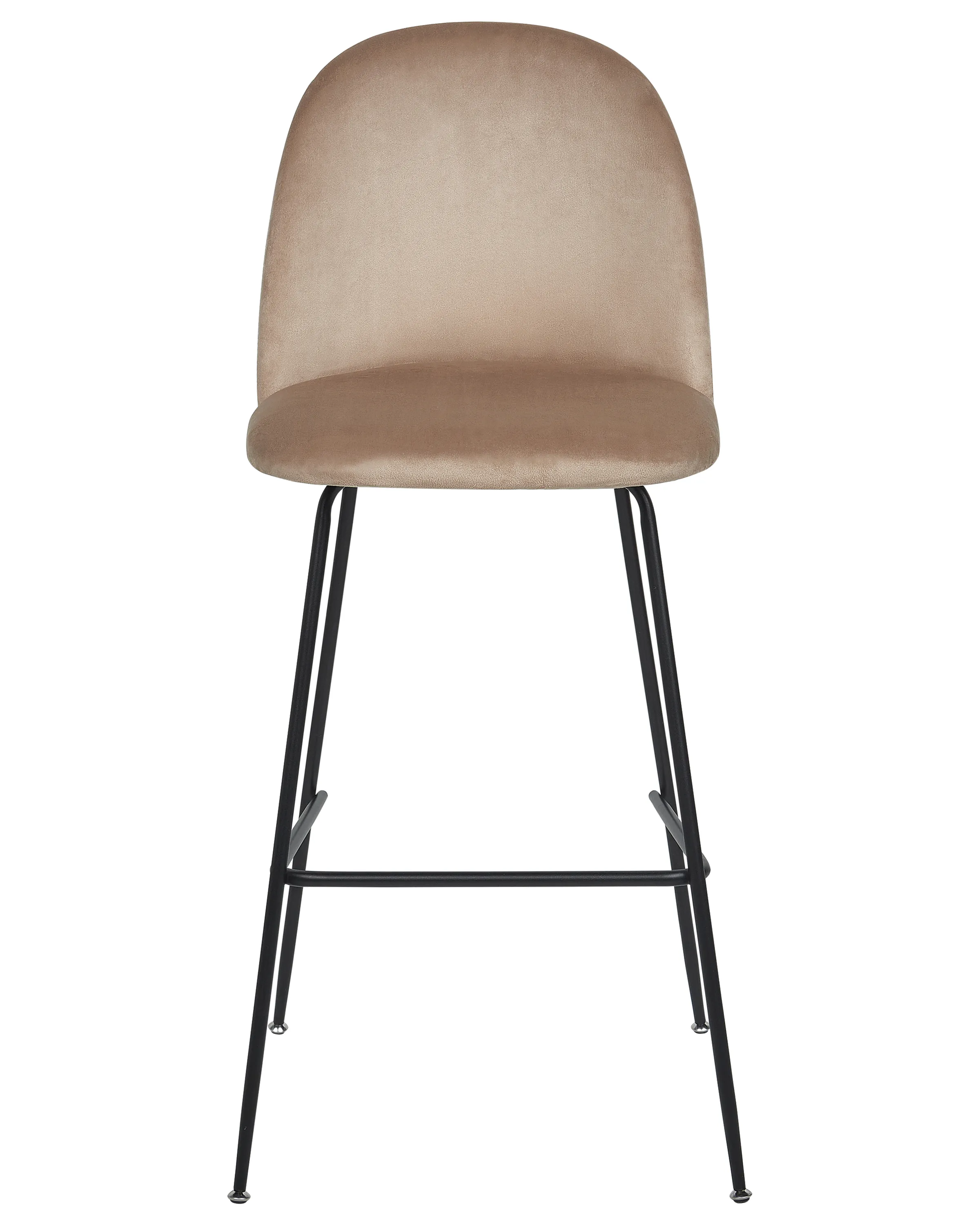 Set van 2 barstoelen ARCOLA Fluweel Taupe