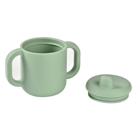 Tasse d'apprentissage en silicone   Vert Sauge        8 mois +   de               Béaba