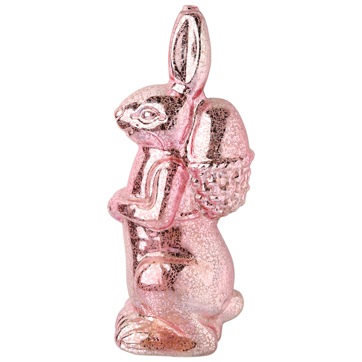 Deko-Hase aus Glas rosa