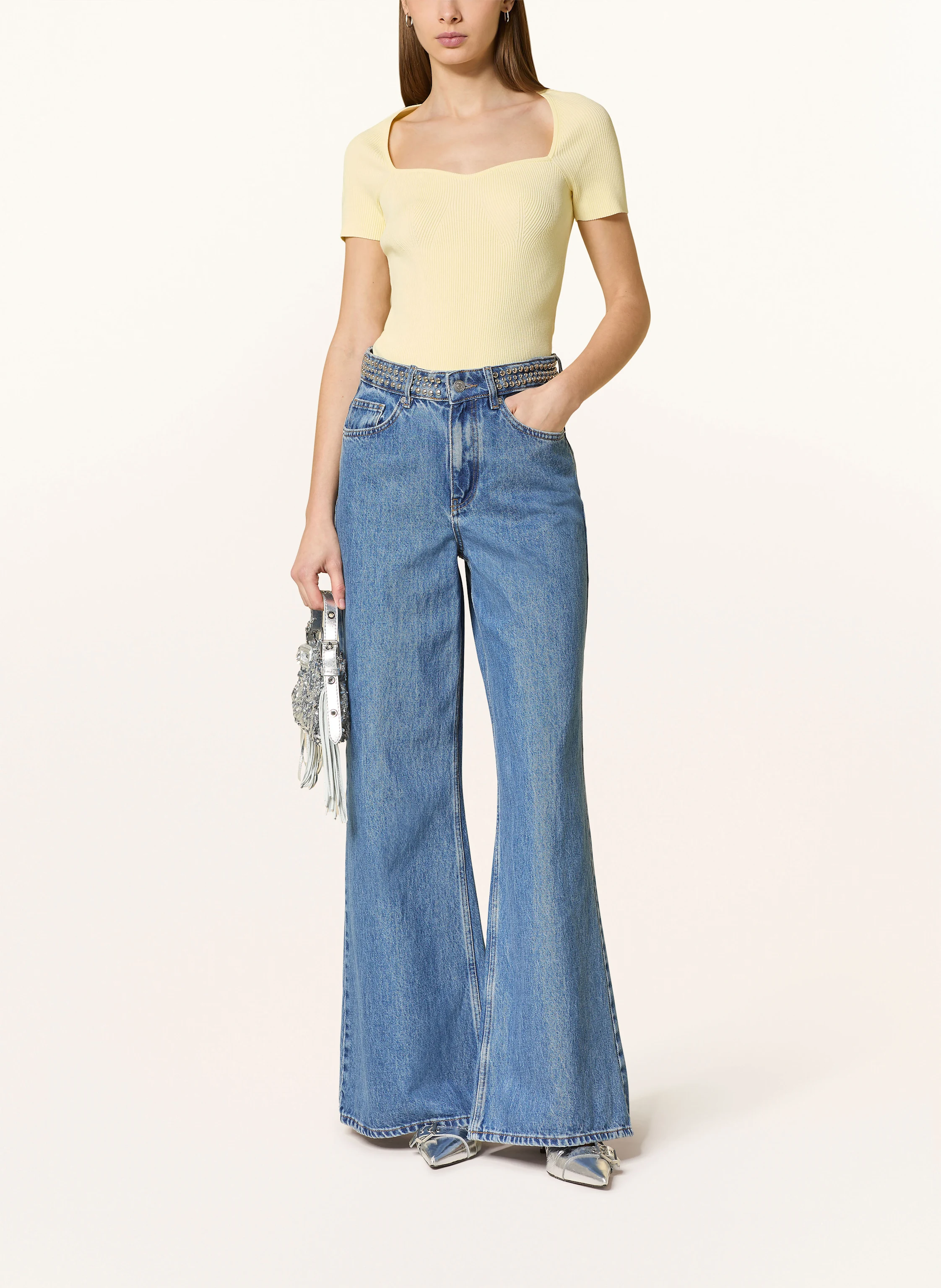 maje Jeans mit Nieten