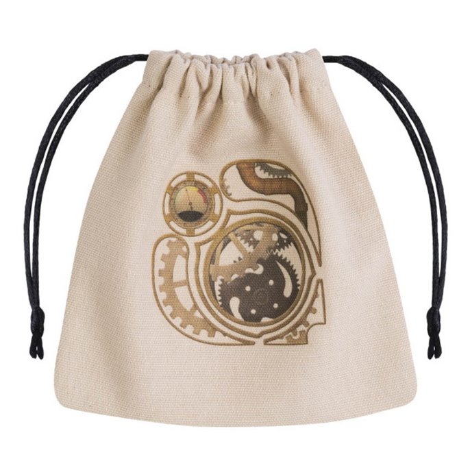 Sac à Dés Steampunk - Beige  et  multicolore