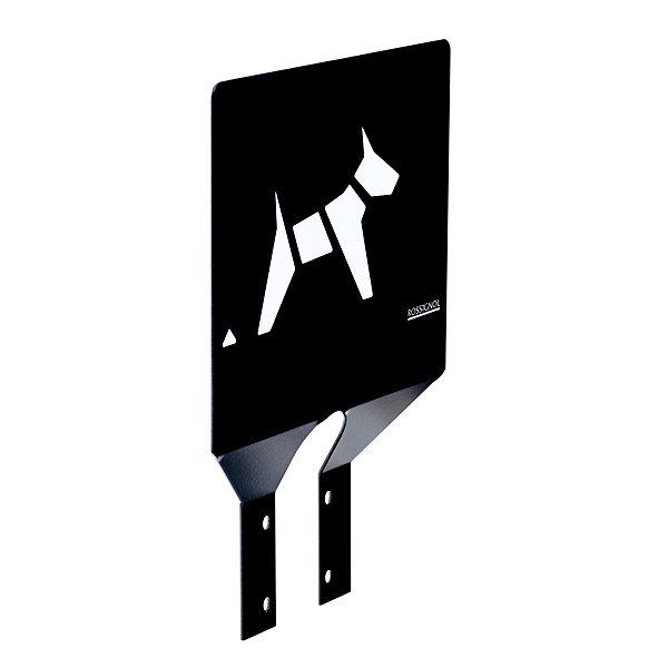 Plaque signalétique pour poteau - arkea canin - gris manganese