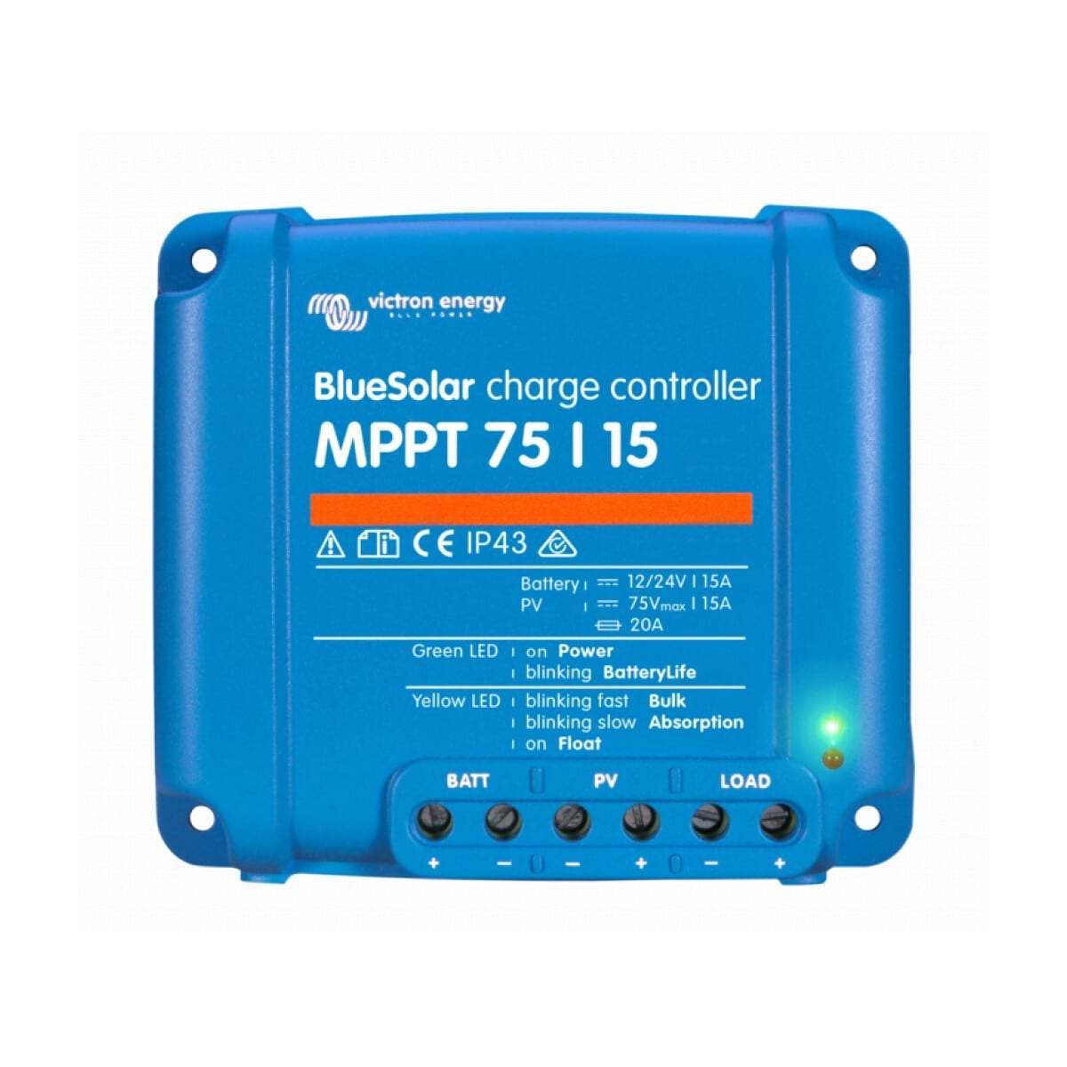 VICTRON Blue Solar MPPT 75/15 u/blåtann