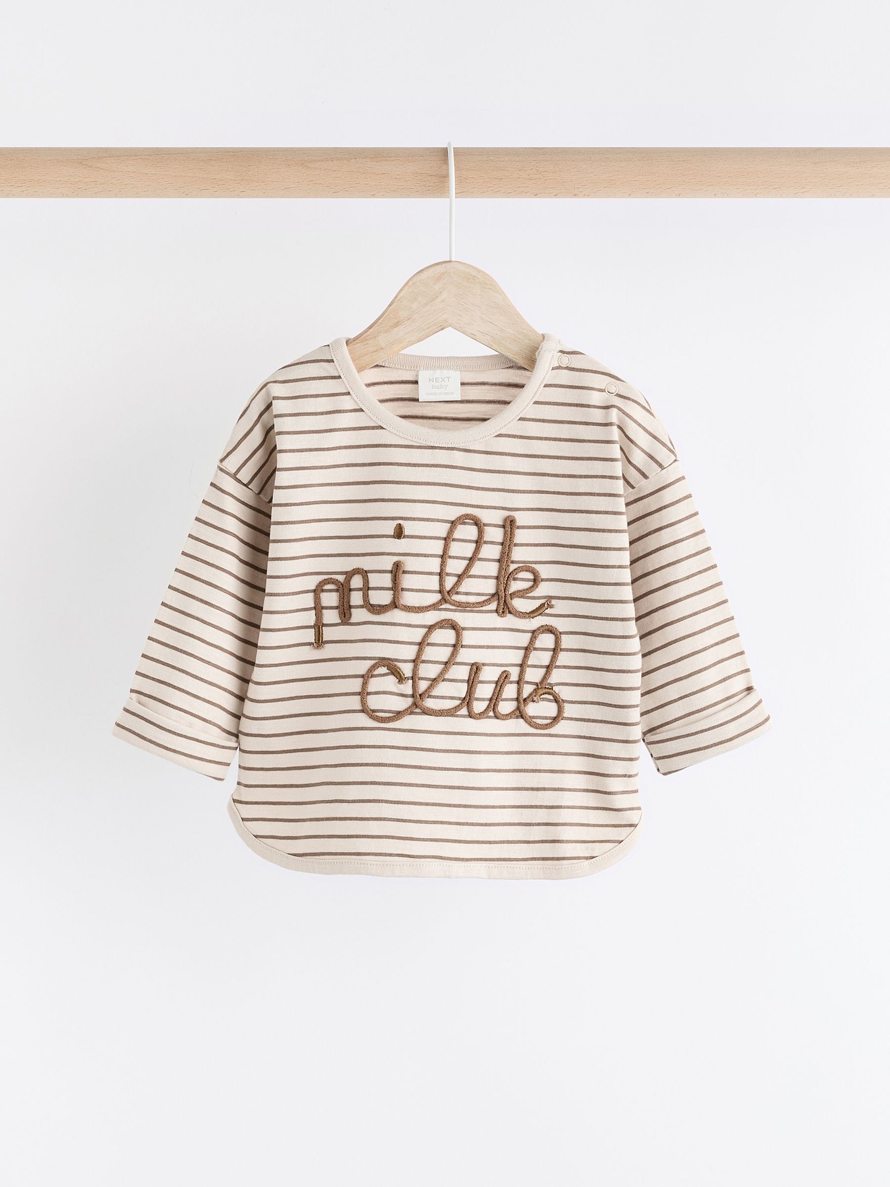 Naturel Milk Club - Verpakking van 3 baby's T-shirts met lange mouwen 100% katoen (0mnd -2jr)