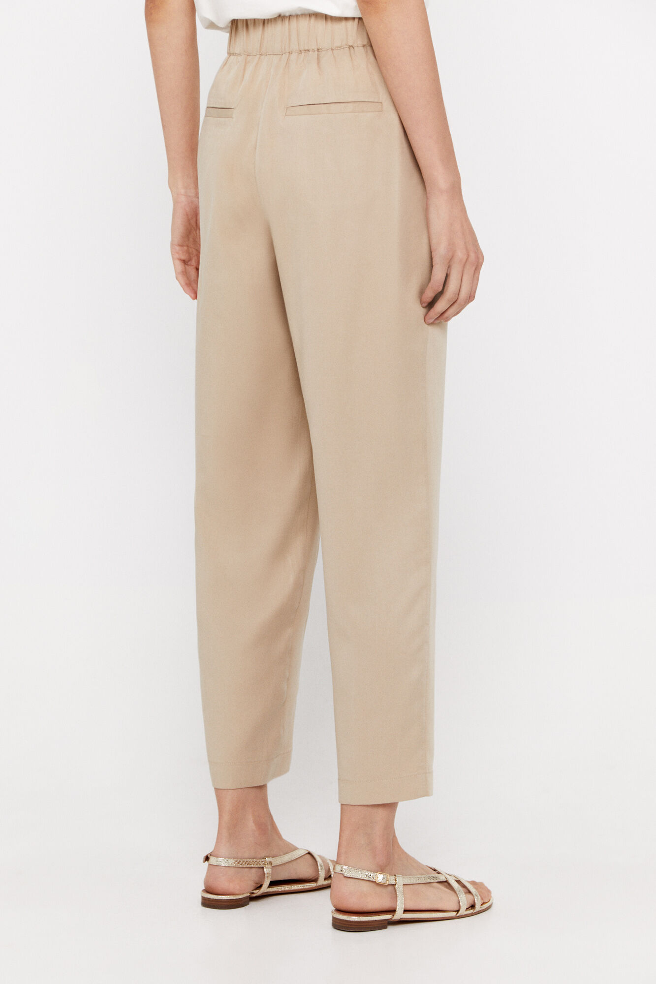 Calça de tencel - Marrom