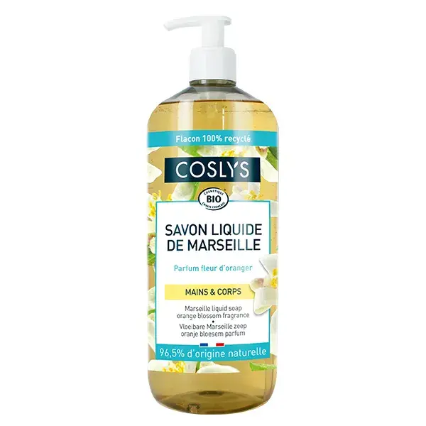 Sabonete Líquido de Marselha Orgânico com Flor de Laranjeira Coslys 1L