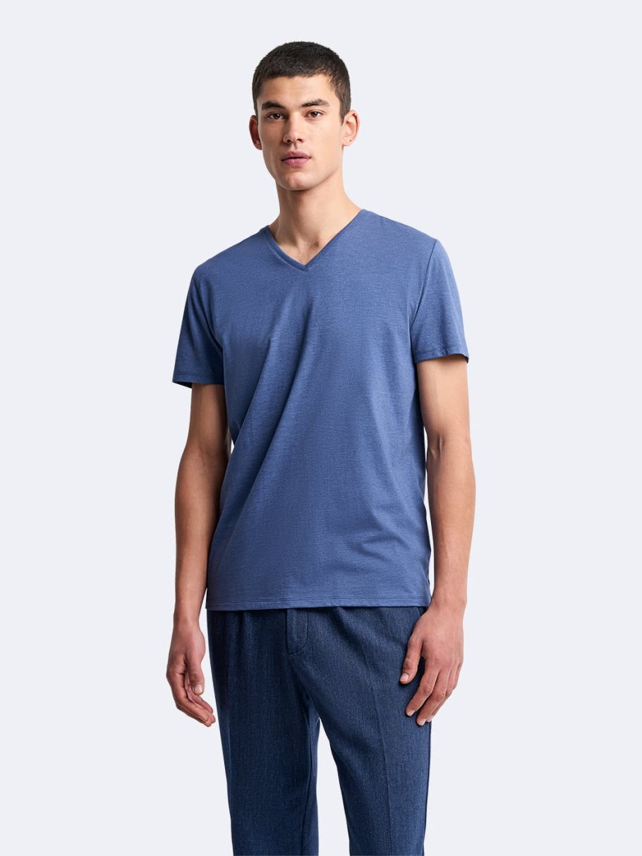 Tee-shirt col v uni