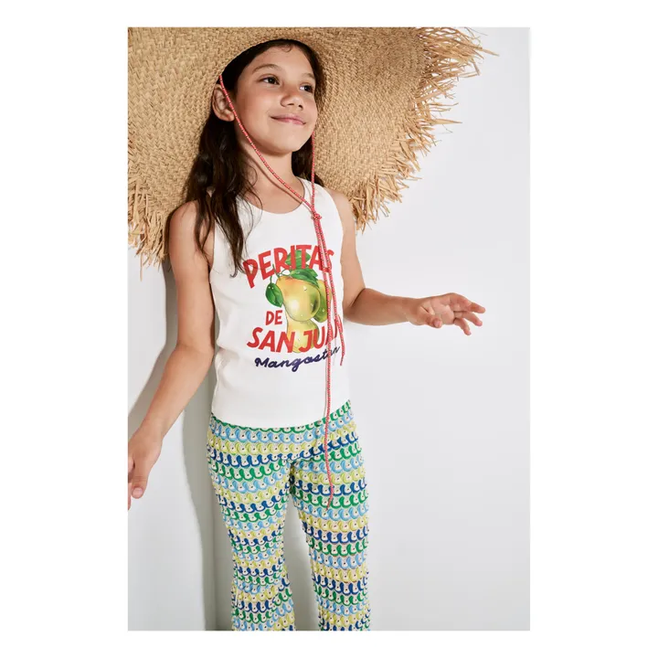 Maison Mangostan Pantalon Flare Waves | Vert
