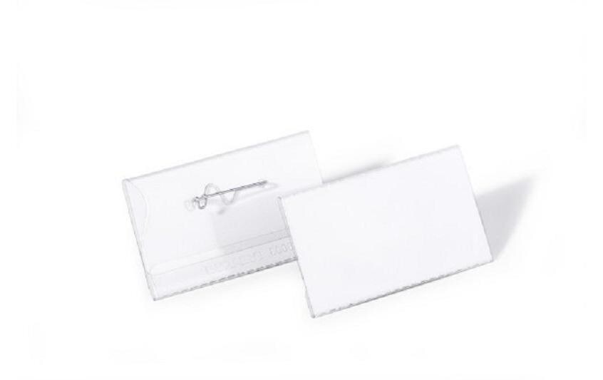 Namensschild mit Wellennadel 40 x 75 mm, 100 StückNamensschilder zum anstecken