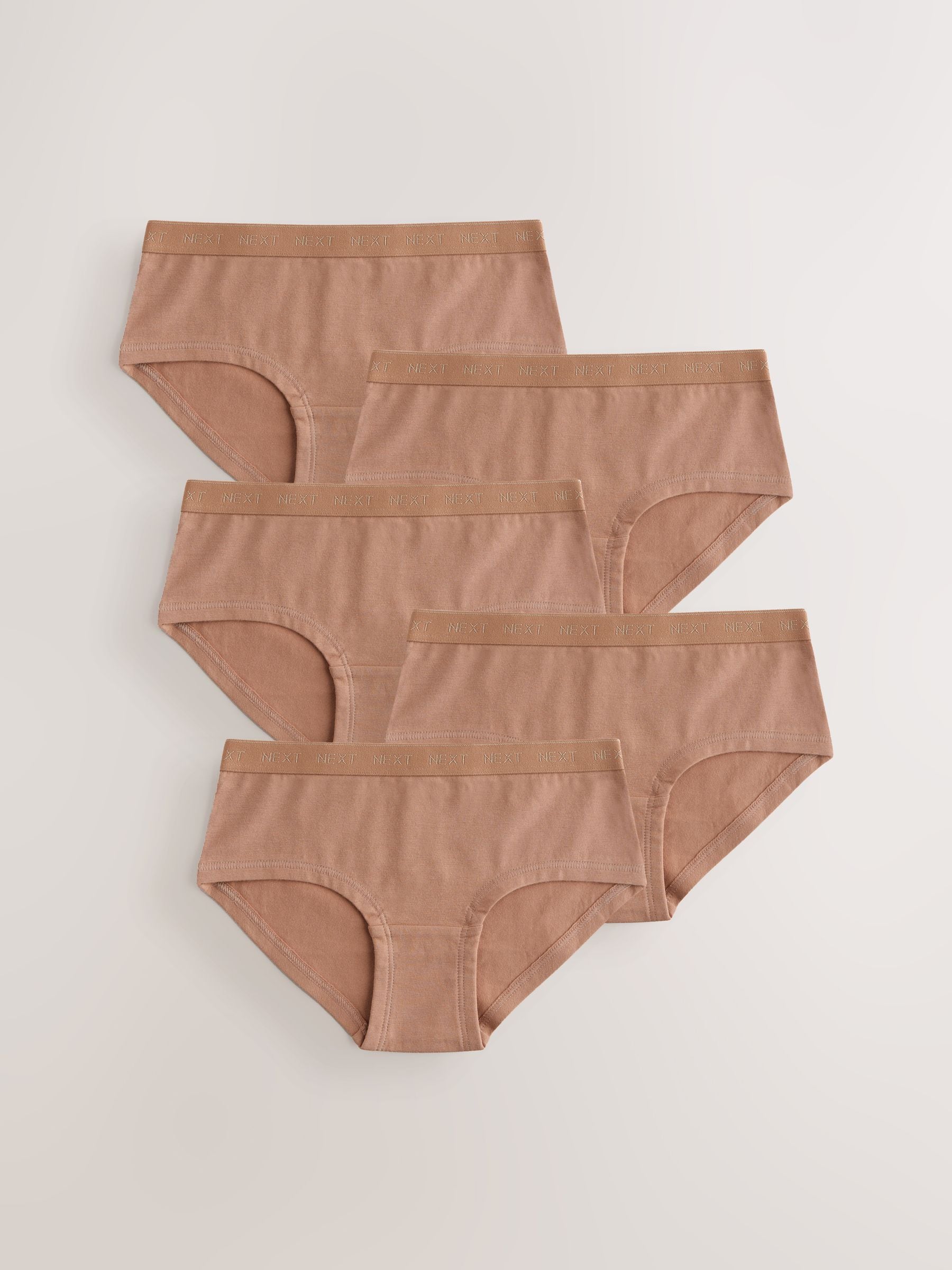 Licht beige - Verpakking van 5 hipsteronderbroeken (5-16 jr)