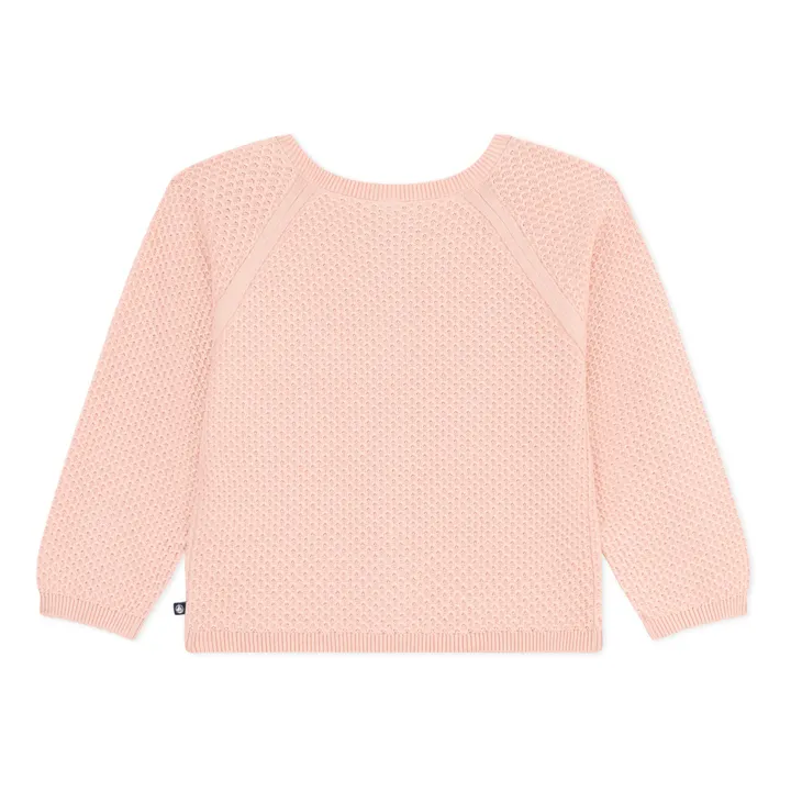 Petit Bateau Cardigan Melene Point Suzette | Rose pâle