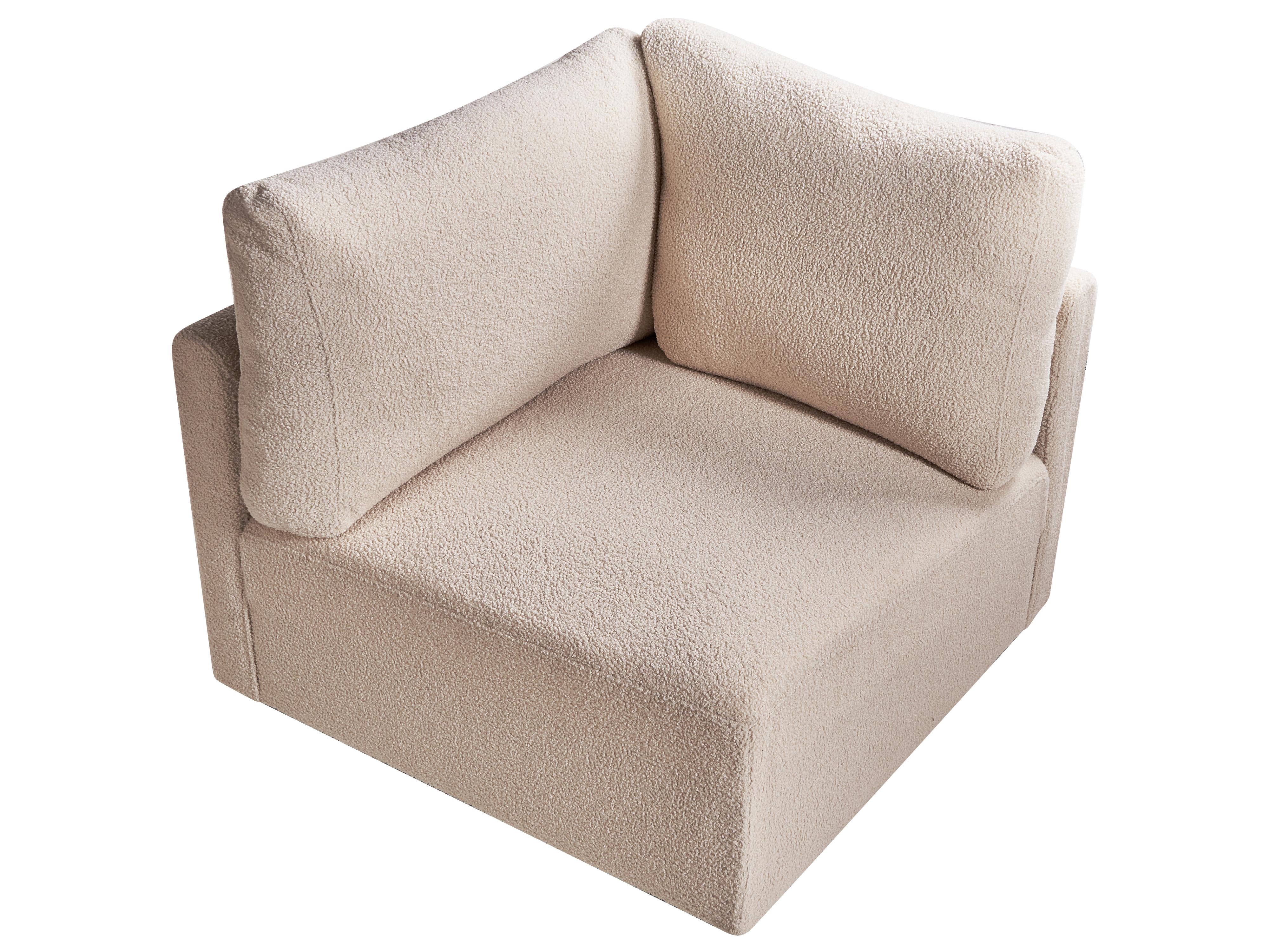 Hoekmodule MESNALI Bouclé Beige