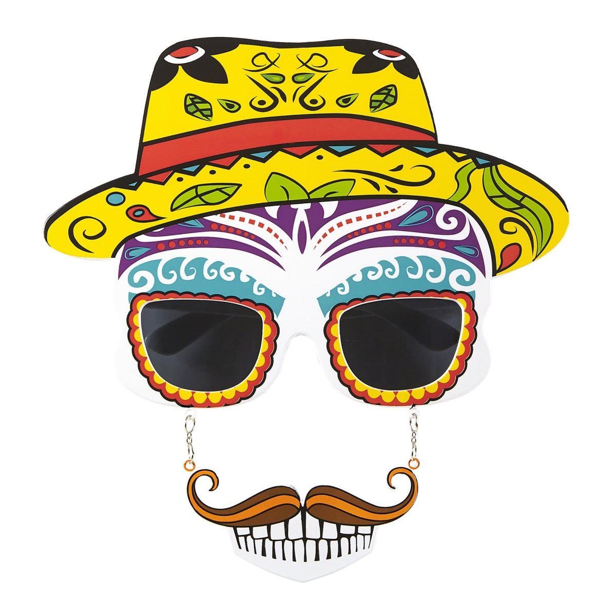 Dia De Los Muertos Bril Gekleurd