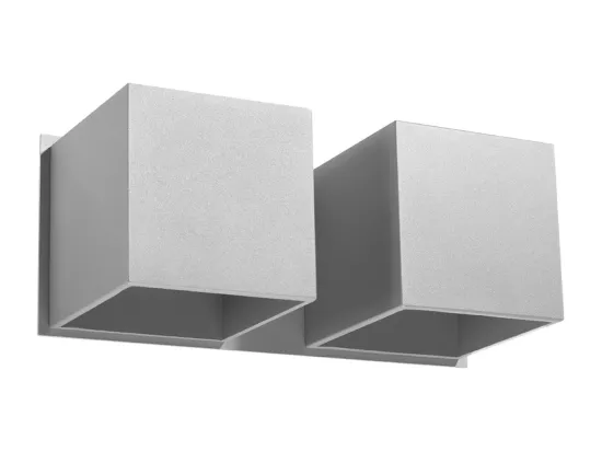 Sollux QUAD Applique Murale Twin Square Up & Down Gris G9