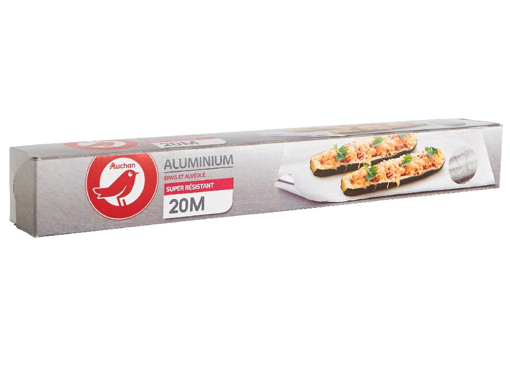 PAPEL AUCHAN ALUMÍNIO SUPER RESISTENTE 20M