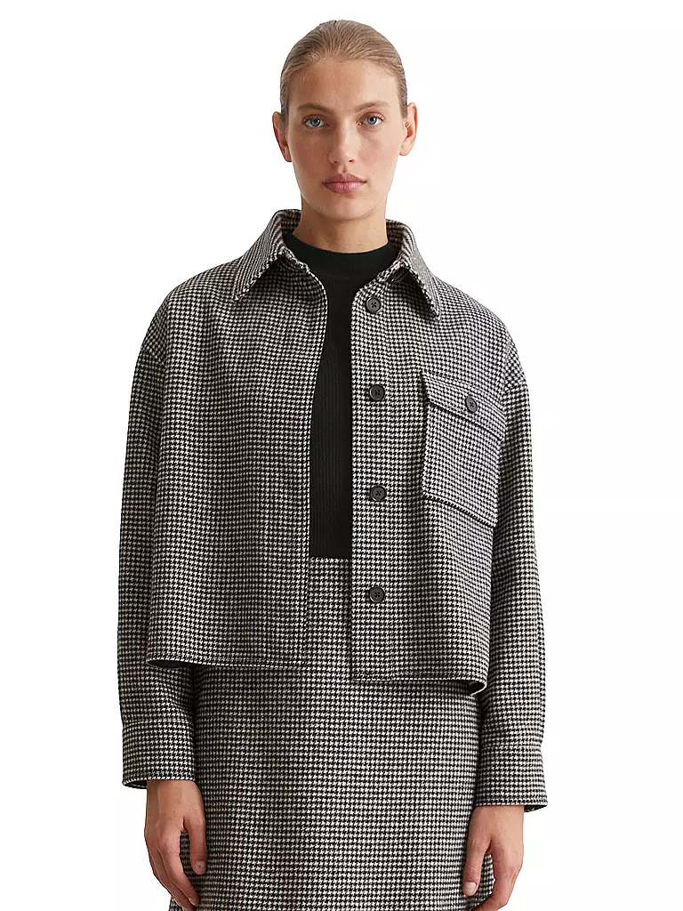 MARC O'POLO Overshirt Boxy Fit schwarz