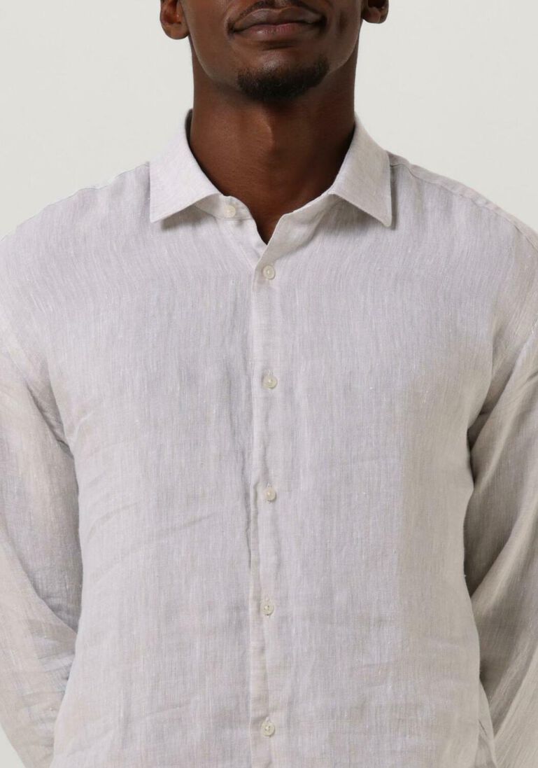 GENTI bruine genti casual overhemd linnen s7054-1120