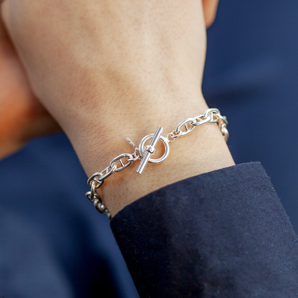 Bracelet argent 925 maille marine 18 cm