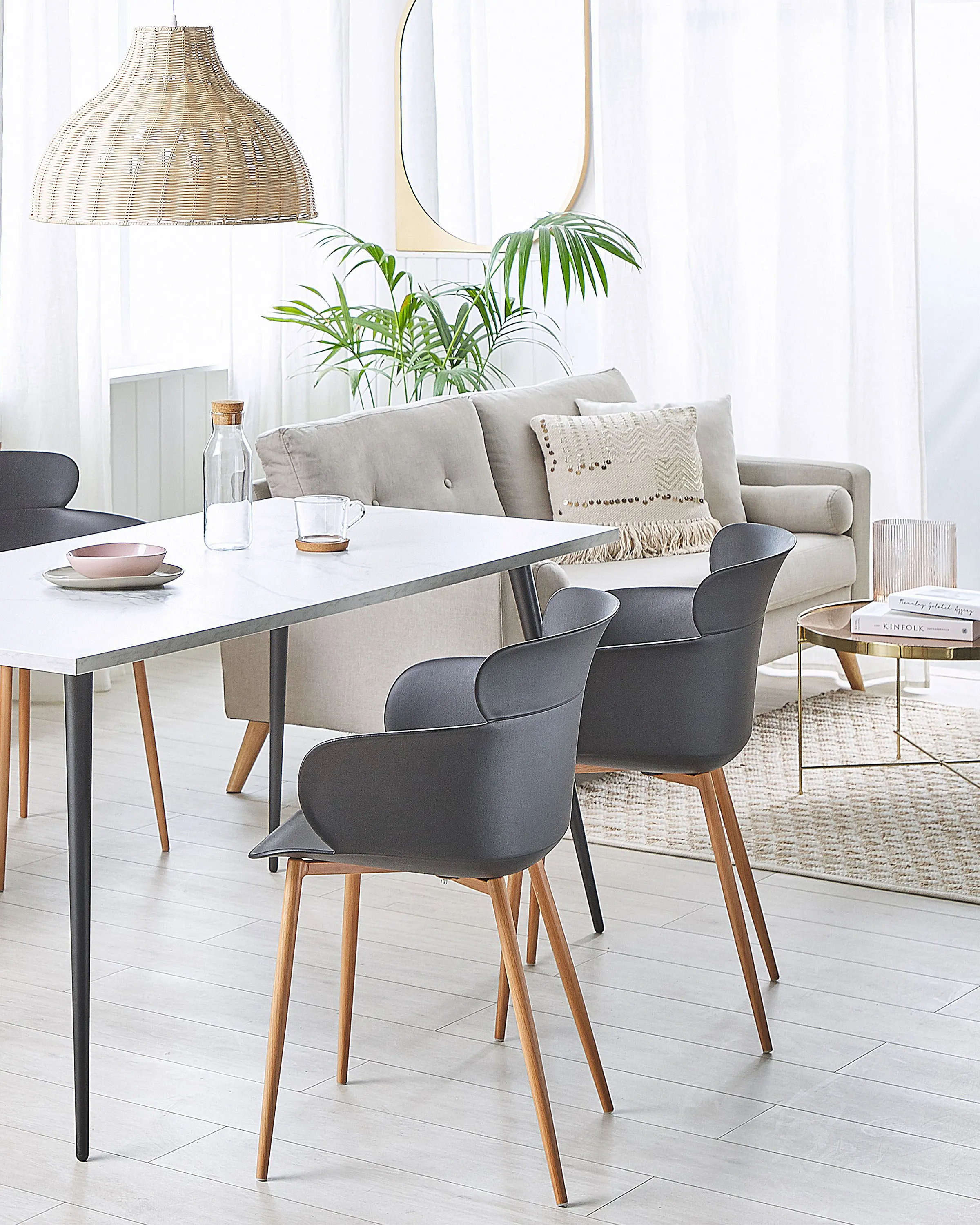 Set van 2 eetkamerstoelen SUMKLEY Zwart